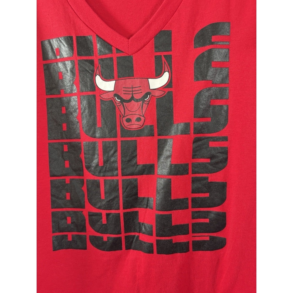 woman's majestic t-shirt size XL Chicago bulls pullover short sleeves - Picture 4 of 5